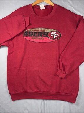 Vintage San Francisco 49ers Sweatshirt Mens Large Red NFL Football VF Imagewear